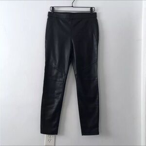 Free People Pants Womens Size 29 Black Faux Leather 100% Polyester